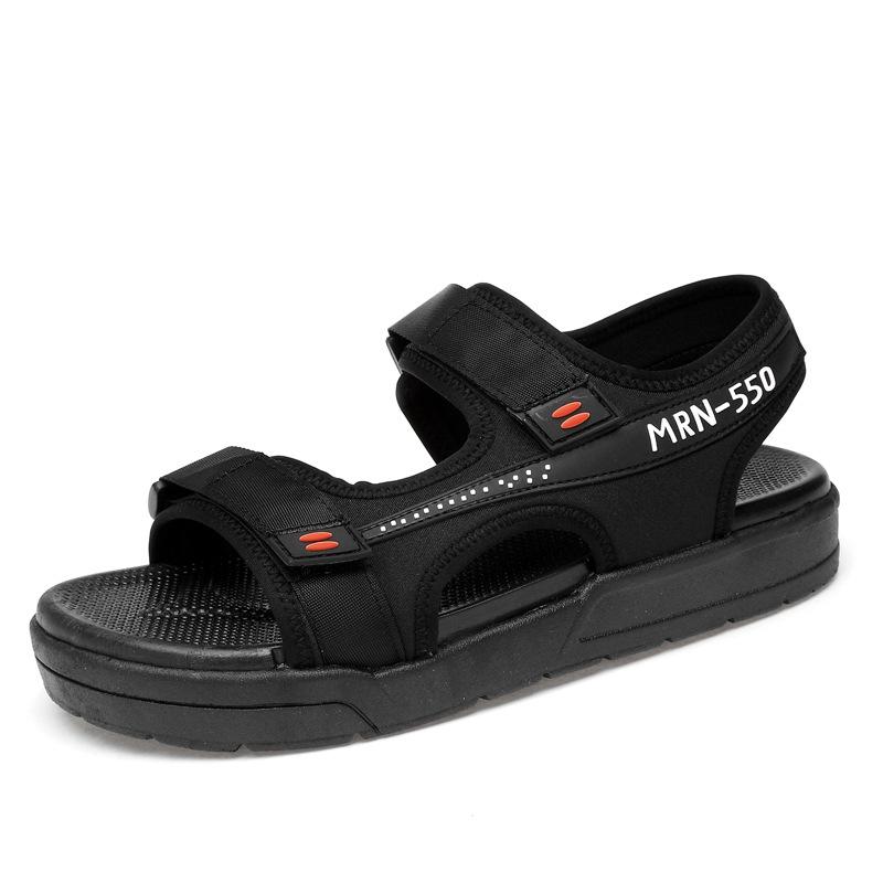 

Сандалии мужские закрывающие стопу универсальные мужские трендовые мягкая подошва нескользящие для улицы спортивные повседневные пляжные туфли черные 38 чёрный