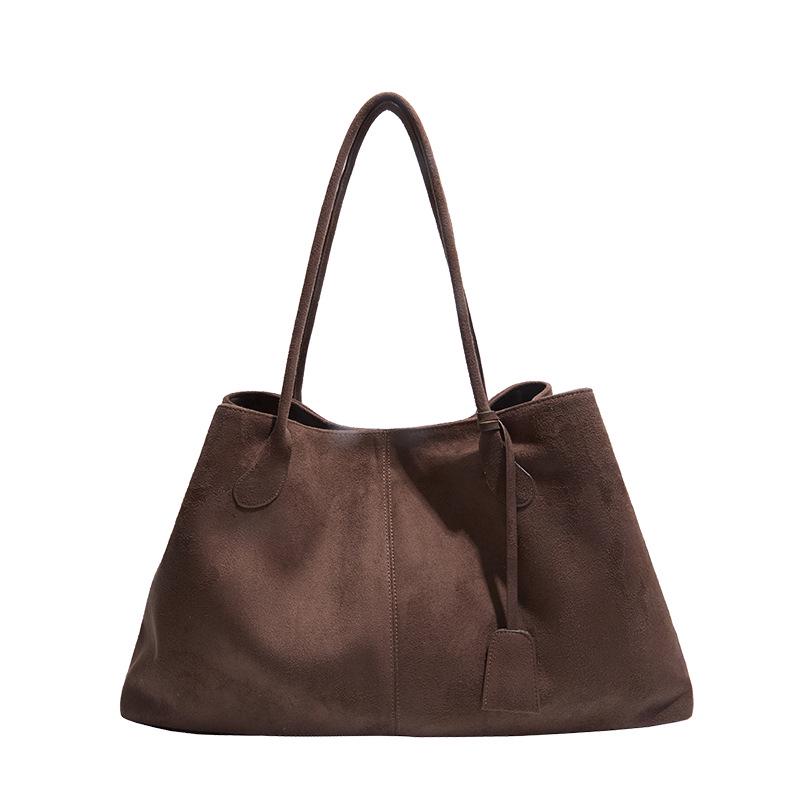 Myriad Velvet Large-Capacity Shoulder Bag - High-End Suede Vintage Tote