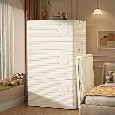 Super Large Capacity Storage Bin With Wheels Foldable Clothes Storage Box Bedroom Stackable Durable Clothing Organizer Box