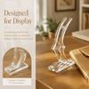 Transparent Stand Artificial Rose Display Gold Rose Collection  For Collection Display