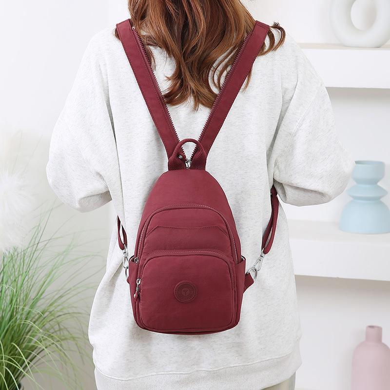 Dam Bröstväska Lätt Crossbody-väska Vattenavvisande Nylon Resväska Multifunktionell Ryggsäck