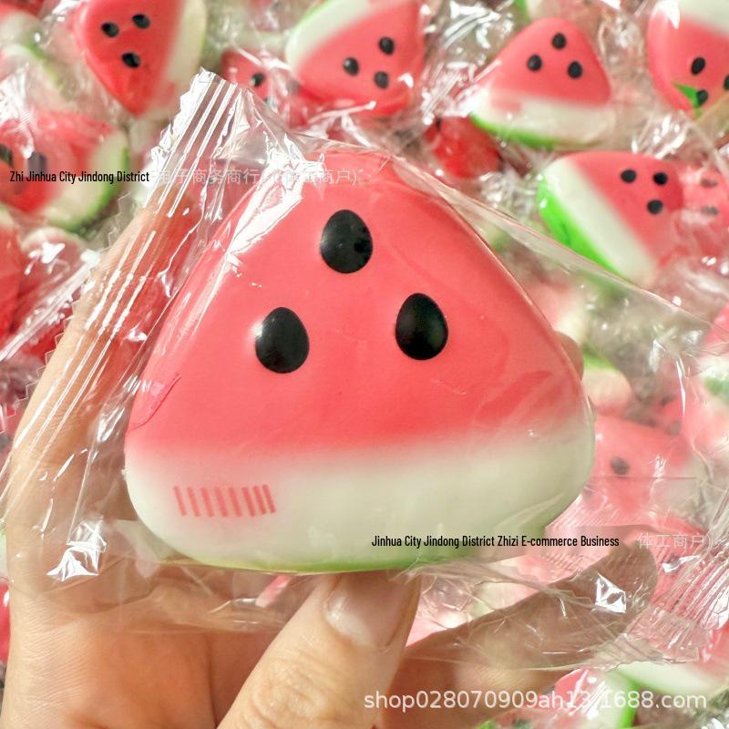 New Summer Watermelon Squeeze Toy - Slow Rebound, Stress Relief, Edible Appearance