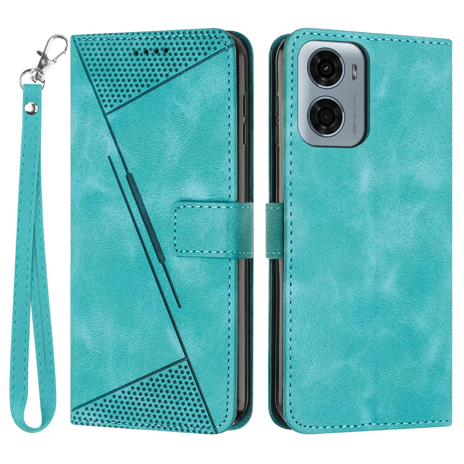 

For Motorola Moto G05 4G Case Imprinted Triangle Leather Phone Cover D