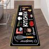 VIKAMA 1/2 Pcs Kitchen Printed Floor Mat Durable and Wear-Resistant, Home Kitchen Floor Mat Laundry Room Carpet Home Decor