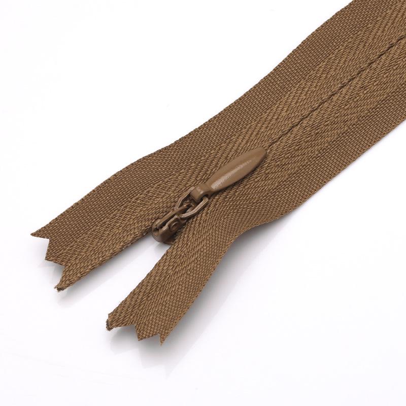 Colored Nylon Invisible Zipper for Home Textiles & Clothing Accessories - #3 Closed-End Design