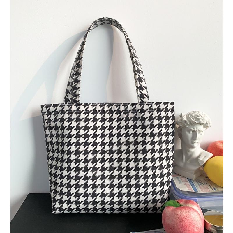 Floral Print Portable Polyester Hand Carry Lunch Tote Bag