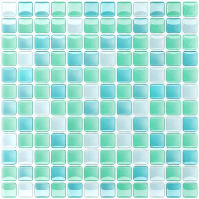 VANCORE Mosaic Tile Sticker Kitchen Remake Sheet Tile Sticker Renovation 3D Waterproof Removable Wallpaper Green [10 Pieces]