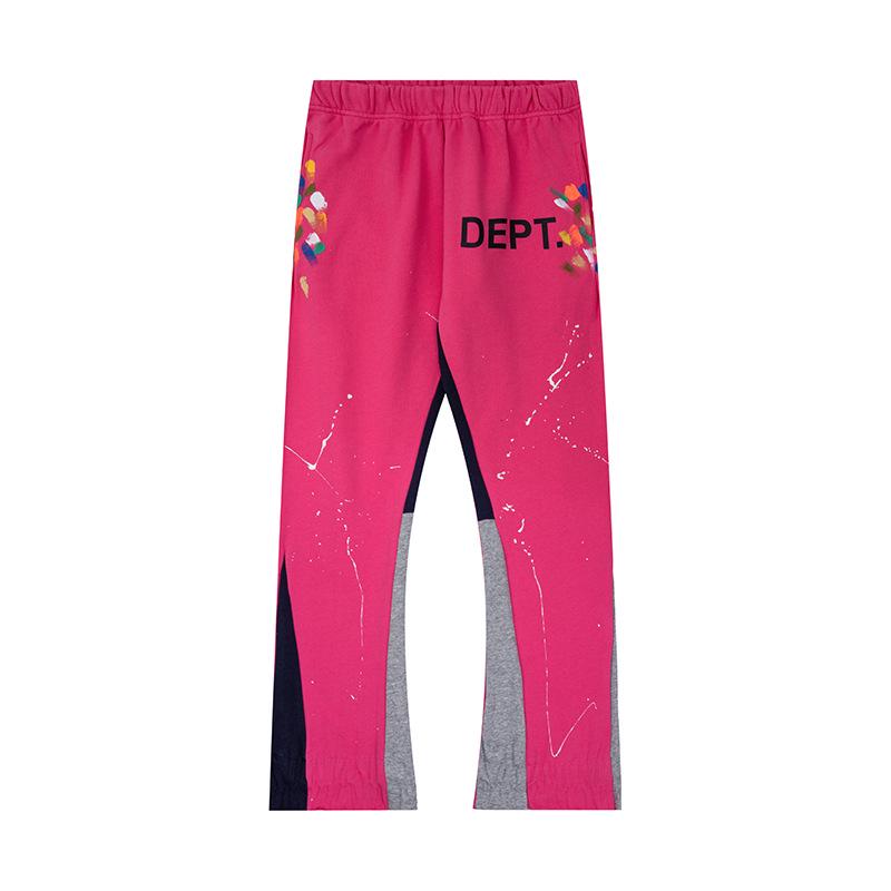 GALLERY DEPT Men's Classic Hand-Painted Splatter Graffiti Cotton Sweatpants