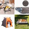 Elevated-Dog Bed with Canopy-Outdoor Dog Bed Cooling Raised Dog Cot Pet Tent