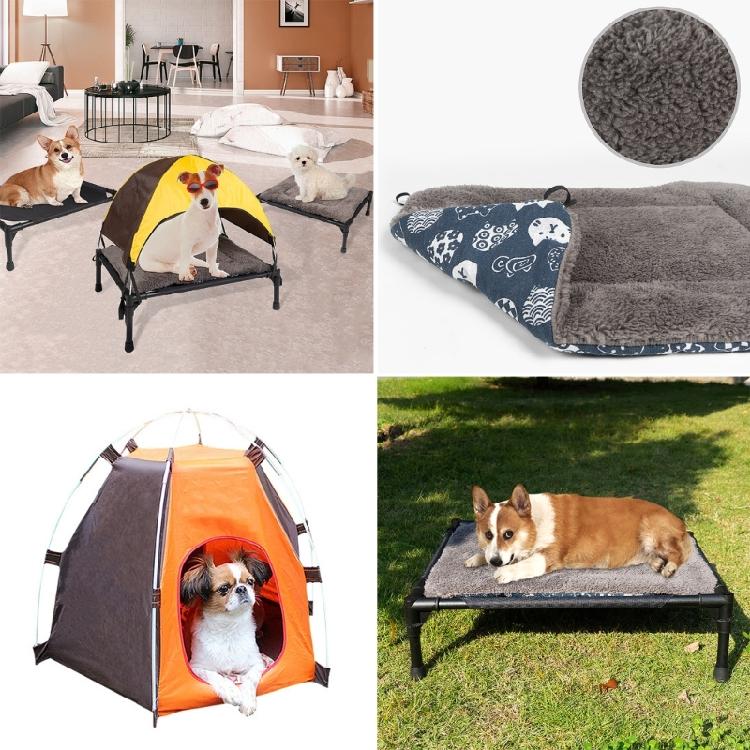 Elevated-Dog Bed with Canopy-Outdoor Dog Bed Cooling Raised Dog Cot Pet Tent