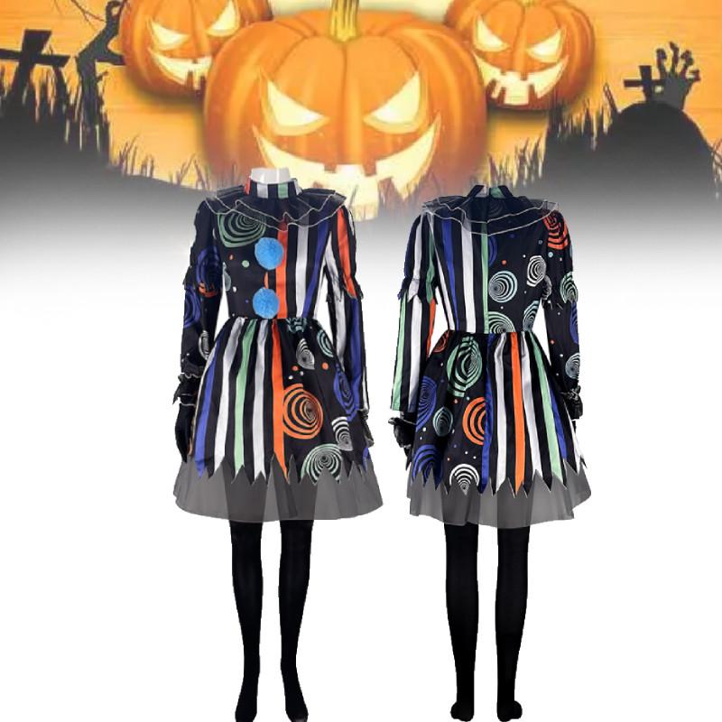 Halloween Cosplay Clown Dress Costume Party Props Funny Stage Performance Suit