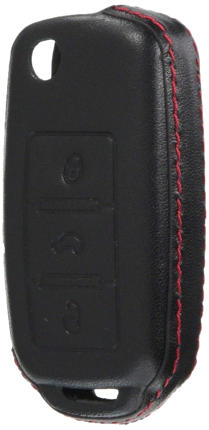 core OBJ Leather Key Cover for Volkswagen Red Stitch The