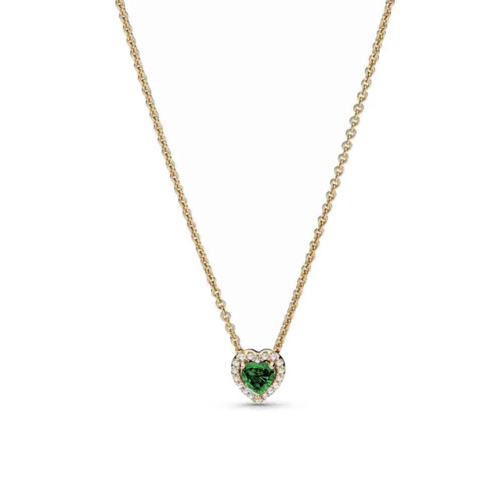 NEW 925 Silver Deep Feeling Peach Heart Necklace Pink And White Shining Square Pendant Necklace
