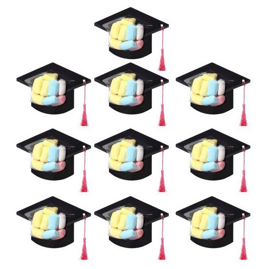 Graduation Cap Candy Cards 2026 Class Grad Candy Container with Tassel for Candy Goody Chocolate Graduation Party Favors for Students Teachers