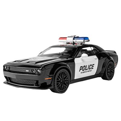 Modello Giocattolo in Lega di Auto Sportiva della Polizia HellCat in Scala 1/32 Veicolo Diecast in Metallo con Luce Suono Modello a Retrazione per Hobby Regali per Bambini