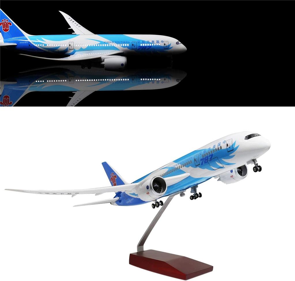 1/160 Scale 50.5CM Airplane Airbus A380 Air France Airline Model W LED Light & Wheel Diecast Plastic Resin Plane For Collection