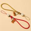 Liuli Persimmon Mobile Phone Chain Keychain Pendant Anti-Lost Wrist Lanyard Persimmon Bodhi Root Lotus Earphone Camera Chain