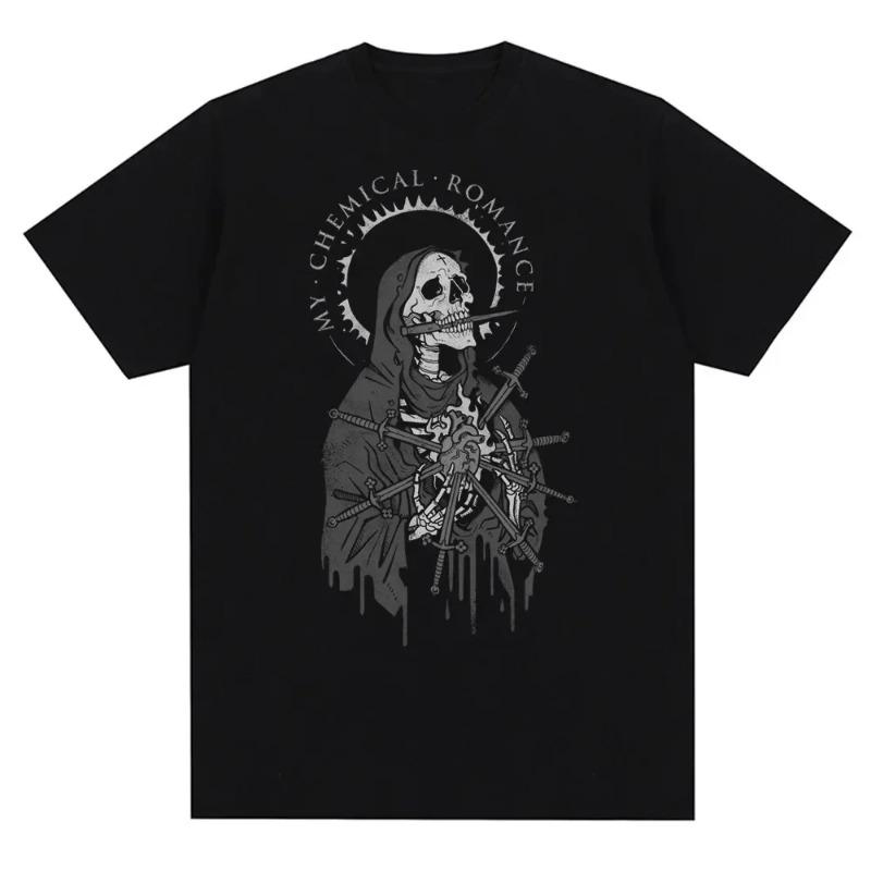 My Chemical Romance Mcr Band Uomo Donna T-shirt in cotone T-shirt stampata T-shirt casual a maniche corte Streetwear Trend Tee Tops