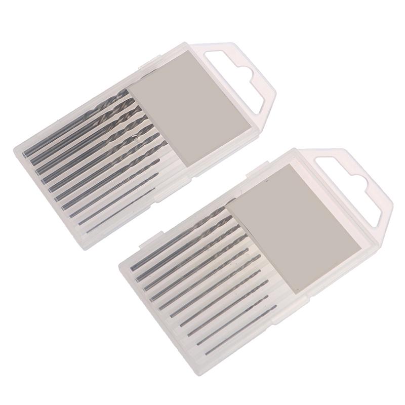 10Pcs/Box Mini Drill Hss Bit 0.8Mm-3.0Mm Straight Shank Pcb Twist Drill Bits Set