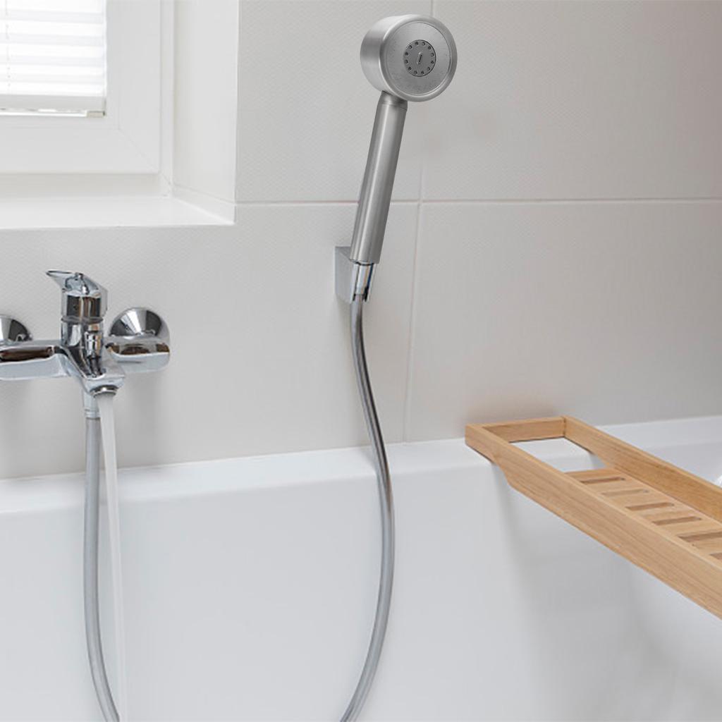 Högtrycksduschhuvud Duschhuvud i Rostfritt Stål Badrum Enkel Installation G1 2 Standardanslutning Mjukt Flöde