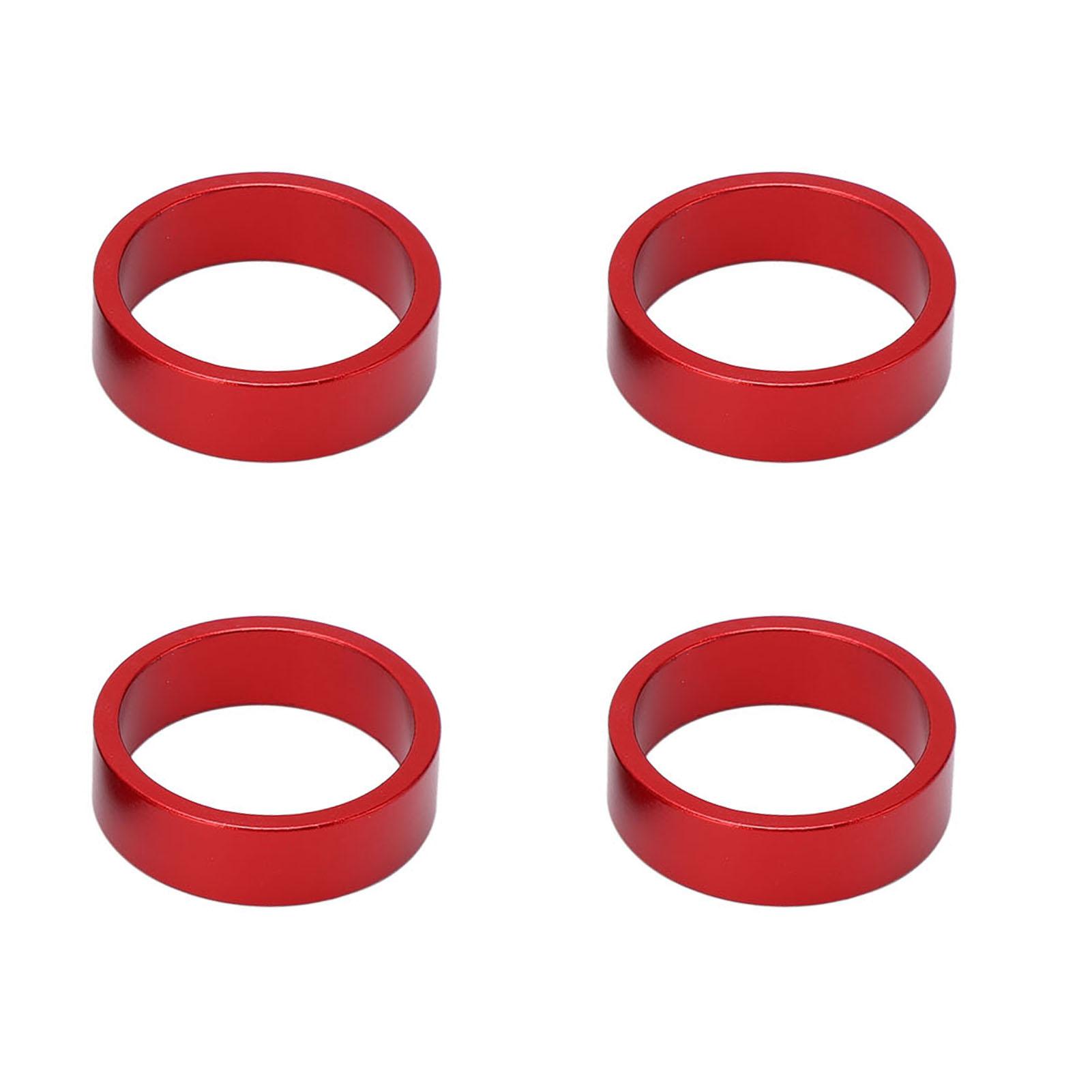 4 Pcs Aluminium Alloy Bicycle Headset Pad Bike Handlebar Stem Spacers 28.6x10mm 1.13x0.39in for Mountain Bike Road Bike
