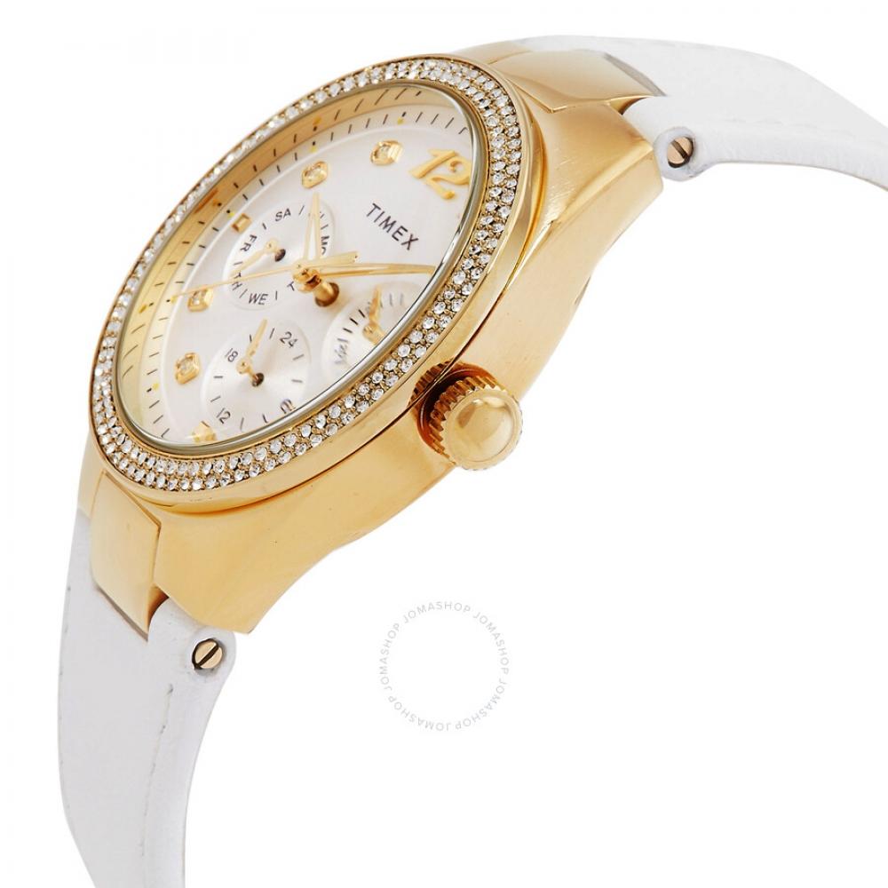 Timex Simone Multifunction Quartz Crystal White Dial Ladies Watch Tw2v80500vq
