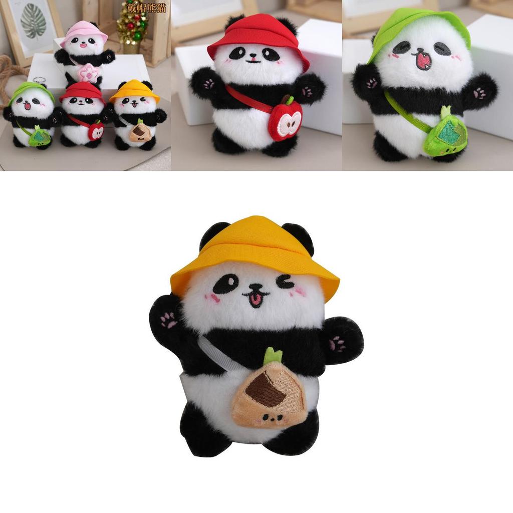 Adorable Cute Plush Panda Keychain Doll Soft Stuffed Animal Backpack Pendant