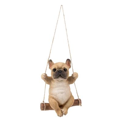 Woobia French Bulldog Sitting Swing Ornament 11.5 X 9.5 X 13.5 Cm Doll Figurine Ornament Animal Garden Decoration Dog H18030