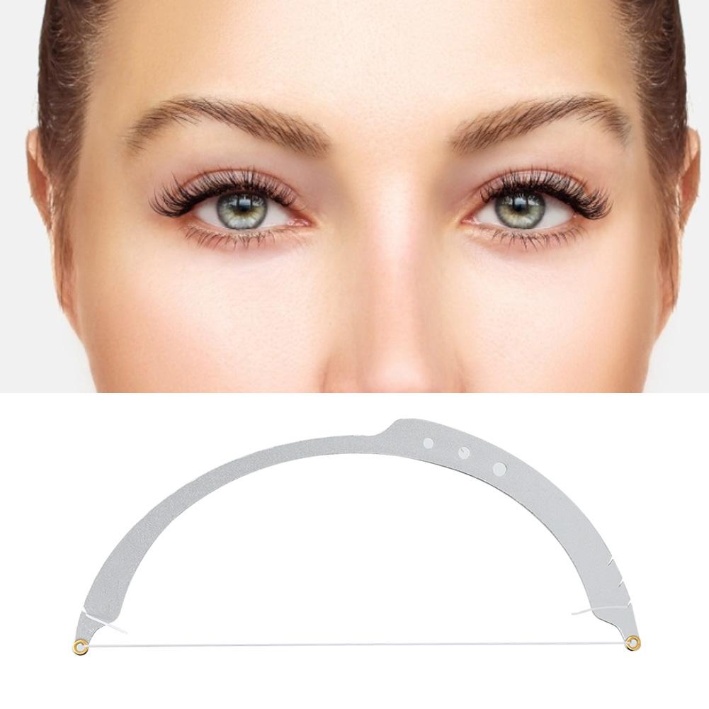 Microblading Line Marker Ruler Eyebrow Tattoo Measuring Tool With 10pcs Thread Lines (Black)