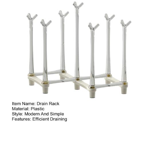 Retractable Cup Holder Rack Plastic Non-slip Bottom Mug Tree Stand for Draining