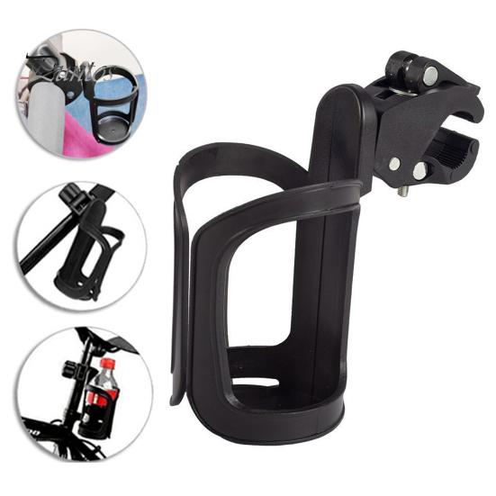 Gyroscopic Cup Holder with Adjustable Strap 360 Degrees Rotatable Anti-Spill Universal Stroller Bike Scooter Mount Drink Beverage Water Bottle Holder
