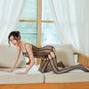 Sex lingerie women's jacquard sexy one-piece netwear suspenders socks hollowed out