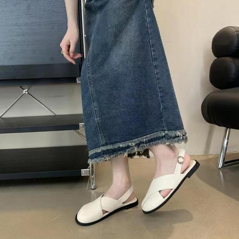 Baotou Sandals Women's Summer New Retro Casual Flats Tide