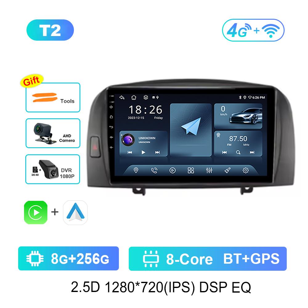 Android OS 9'' for Hyundai SONATA NF 2004 - 2008 GPS Navi Bluetooth Car Radio Video Multimedia Player WiFi Carplay 4G Auto Tools