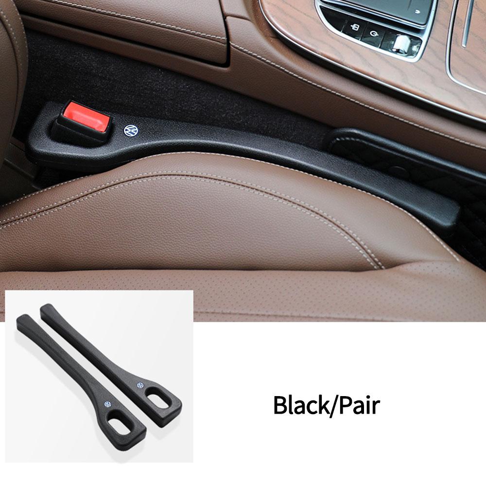 HIJK1 2pcs Car Logo Seat Gap Filler Leak-proof Filling Strip Valve Cap For VW Rline Jetta Golf 6 Beetle GTD GTI MK4 Motion Blue Motion
