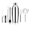 Stainless Steel Cocktail Shaker Set with Bamboo Stand
