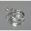 Sanjie Ring, Simple and Versatile Zircon Ring for Men and Women, Accessories Retro Flower Shape Diamond Ring