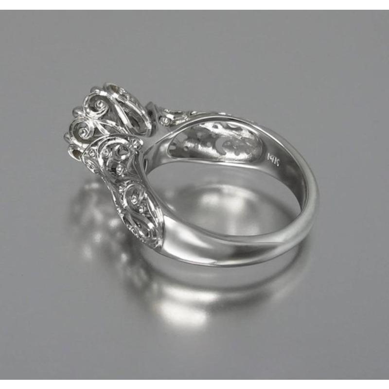 Sanjie Ring, Simple and Versatile Zircon Ring for Men and Women, Accessories Retro Flower Shape Diamond Ring