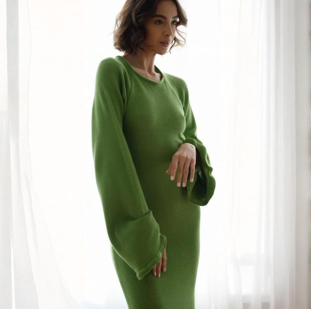 2024 Autumn Women's Fashion: Sexy Backless Knit Lace-Up Dress