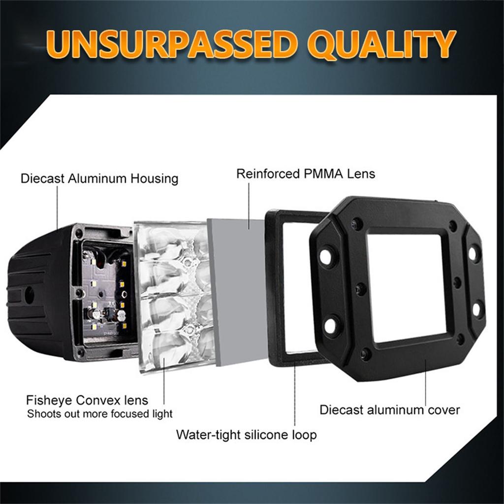 Sturdy Metal Utility Light With 50000 Hours Operation Time And 15° 90° Combined Flood Beam Pattern