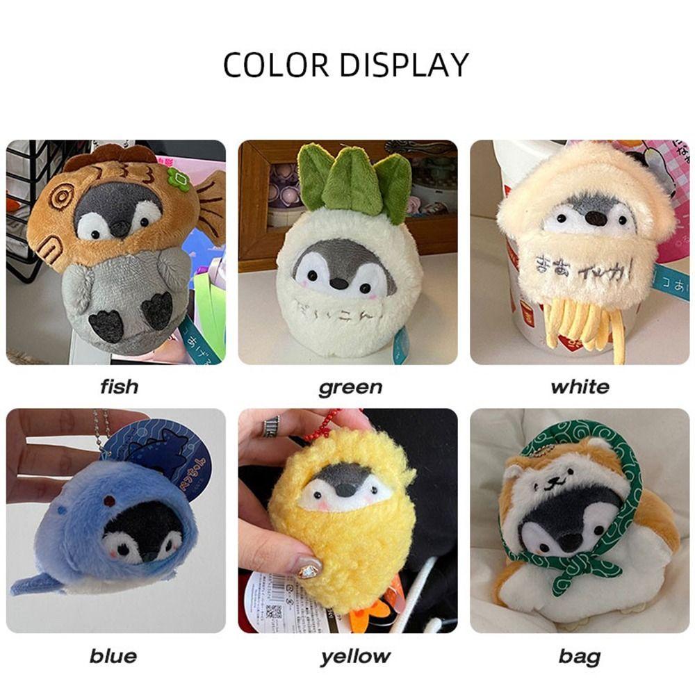 Cute Plush Positive Energy Penguin Pendant Cartoon Hanging Ornament Penguin Doll Keychain Bag Pendant Bag Accessories