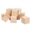 12Pcs Unfinished Wooden Blocks Smooth Durable Sturdy Uniform Size Small Wood Cubes for Crafts DIY