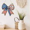 4 juli Hangend Deurbord, Patriotische Houten Onafhankelijkheidsdag Deurhanger, Rustiek Rood Blauw Wit Amerikaans Bord voor Memorial Day Voordeur Decor