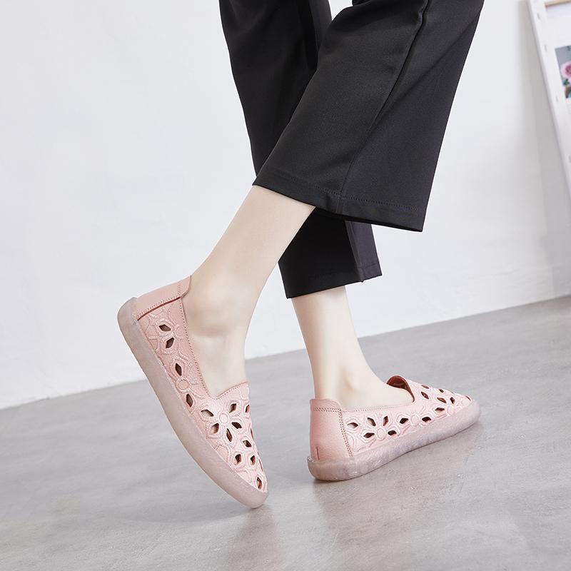 Sommer Damen Mokassins Lederschuhe Fahrkomfort Flats Casual Slip-ons & Espadrilles Schuhe für Mädchen