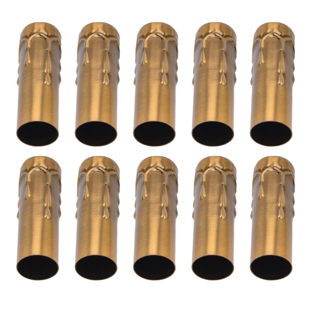 10Pcs E14 Metal Tube for Candle Lamp Holder Lamp Base Lighting Accessories 25x80mm Gold Bronze