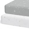 Soft Breathable Cotton Baby Crib Fitted Sheet Set With Animal Print Newborn Toddler Bedding