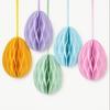2 Pcs Easter Honeycomb Hanging Decoration 3D Paper Honeycomb Easter Egg