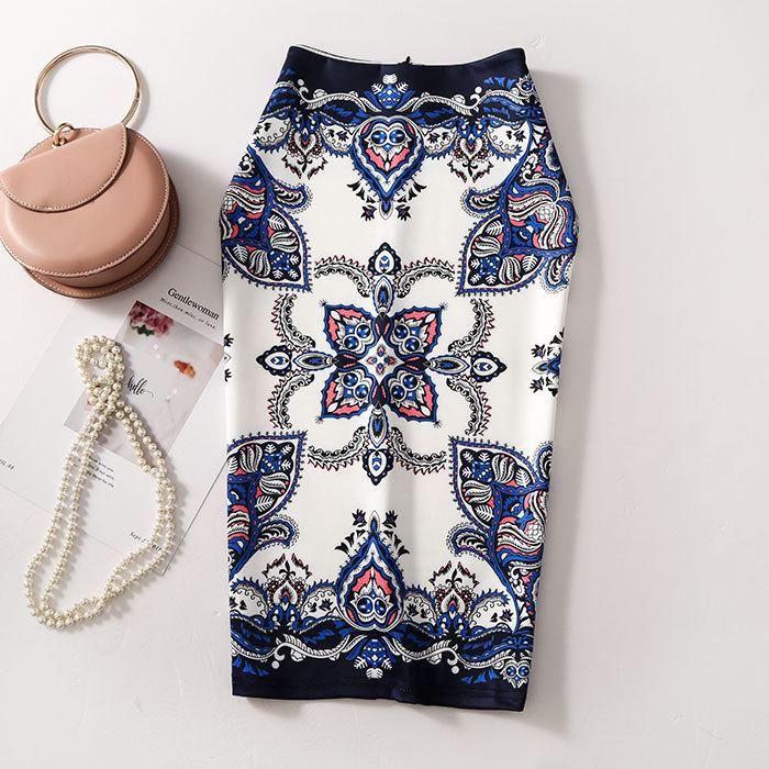 

Жіноча спідниця-олівець із цифровим принтом OL, спідниця напівдовги та спідниця, що облягає тіло. XXL