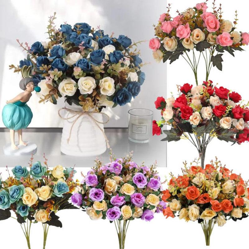Artificial Flowers Silk Fake Plants UV Resistant Home In/Outdoor Garden Decor