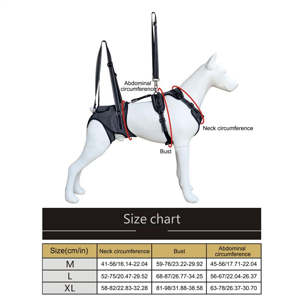 Dog Full Body Lift Support Sling Carrying Aid Vest Brace For Injured Mobility-Challenged Disabled Recovery Rehabilitation Train